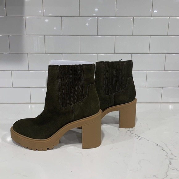 Dolce Vita | Boots Caster H2O Waterproof Suede Pull On Chunky Olive Green- 7.5 - Picture 5 of 8